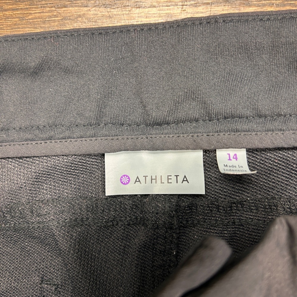 Athleta Wander Stash Skinny Pant Womens 14 Black Zipper Hiking - Picture 2 of 9